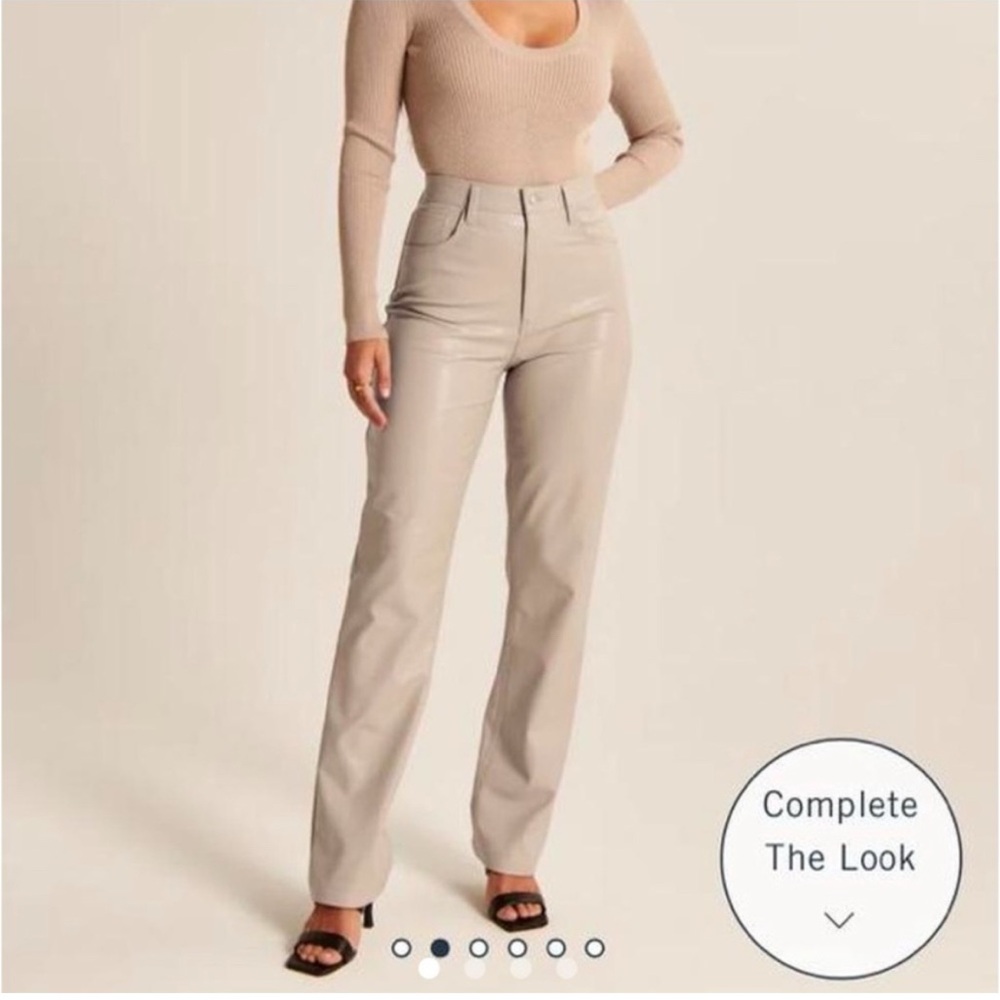 Abercrombie 90s straight curve love Vegan Leather Pants